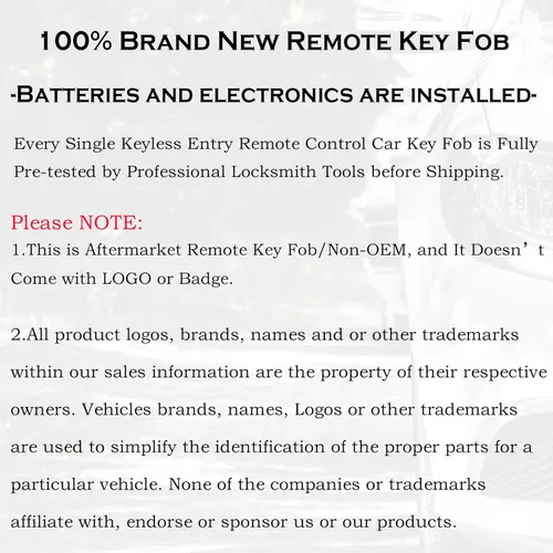 Vista 5 de SUPALAND Llavero de control remoto de entrada sin llave de reemplazo Compatible con Nissan Altima Maxima Armada Murano Pathfinder Sentra 2007-2017