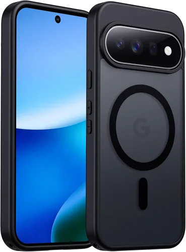 Vista 60 de SPIDERCASE Funda magnética para Google Pixel 9A, protección contra caídas de grado militar, delgada, translúcida, mate, a prueba de golpes