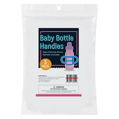 Vista 7 de Impresa Paquete de 3 asas para biberones – Compatible con botellas Dr. Brown – Silicona transparente sin BPA – Soporte de fácil agarre