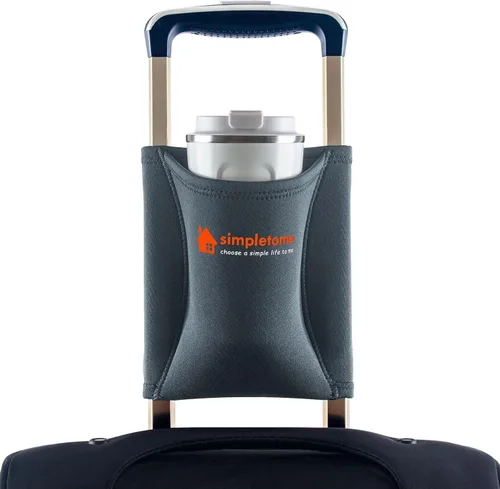 Vista 10 de simpletome Portavasos para equipaje con manos libres, accesorio para bolsa de bebidas, estilo simple, materiales elásticos, fácil de instalar