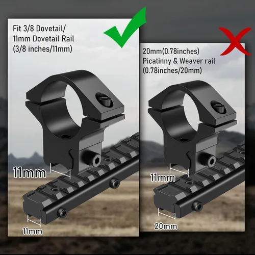 Vista 4 de UUQ Tactical 4X32 Compact .223 .308 Scope Rangefinder Reticle/w 20mm Picatiny or 11mm Dovetail Ring Mounts