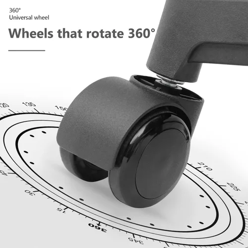 Vista 7 de OS MOTOR Silla de oficina en casa, silla de escritorio ergonómica de malla con respaldo medio con soporte lumbar, diseño giratorio ajustable, cómodo