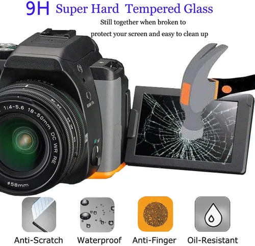 Vista 5 de Protector de pantalla de vidrio compatible con cámara digital SLR Canon EOS 90d 80d 70d, debous de vidrio templado antiarañazos, película protectora