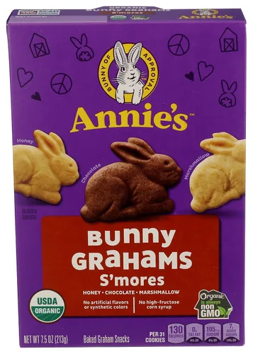 Vista 31 de Annie's Organic Bunny Grahams Snacks, napolitano, 7.5 onzas Sabores de fresa, vainilla y chocolate, sin sabores artificiales ni