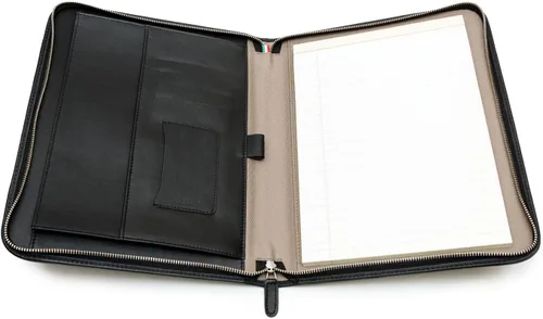 Vista 2 de Maruse italiano portadocumentos de piel – fabricado en Italia, Negro