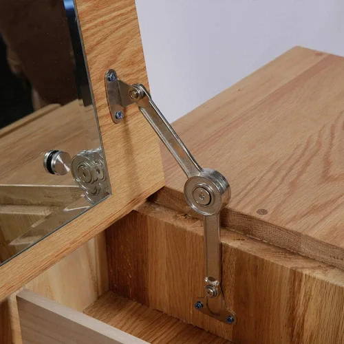 Vista 5 de ATAAY Vanity Desk, Vanity Set for Girls with Cushioned Stool Makeup Dressing Table with Flip Top Mirror and 1 Drawers Make Up Table and Stool