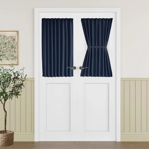 Vista 49 de Vatge - Cortinas laterales para ventana de puerta, cortinas para luz lateral de puerta frontal, 1 panel, 12 (ancho) x 72 (largo) pulgadas, aguamarina