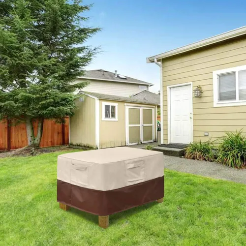 Vista 8 de Vailge - Funda de taburete para patio, impermeable, resistente, con asas acolchadas; ideal como cubierta para mesa auxiliar de patio, cubierta