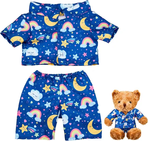 Conjunto de 2 Piezas de Ropa de Pijama para Oso, Se Adapta a la Mayoría de Osos de Peluche de 12-16 Pulgadas, Pijamas de Peluche para Animales de
