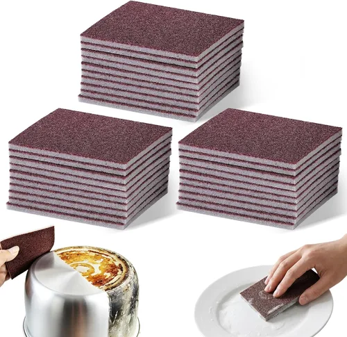 Vista 9 de Esponja de limpieza mágica borrador multiusos de alambre de acero paño de limpieza para el hogar herramienta de limpieza para cocina baño