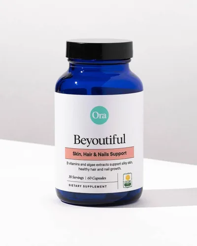 Vista 8 de Ora Organic BeYouTiful - Suplemento de belleza con vitaminas B y extractos de algas para un cabello y piel saludables - 60 cápsulas veganas