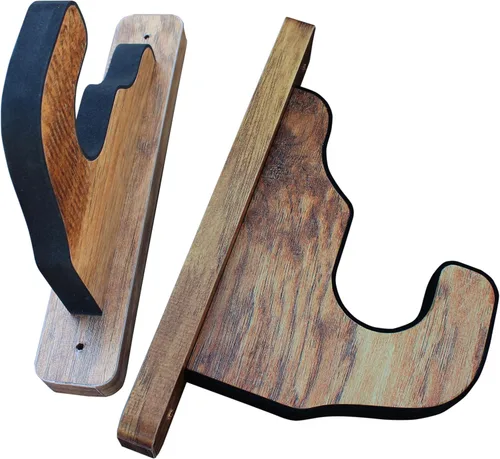 Rush Creek Creations - Soporte de pared para rifle, escopeta y pistola individual, soporte para pistola de interior para caza y tiro, estante de