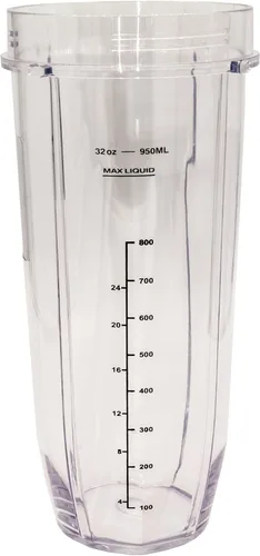 Vista 8 de Blendin Vaso de 32 onzas con tapas Sip N Seal To Go – Tarro de repuesto extra grande compatible con Nutri Ninja Auto-iQ 1000W y Duo Blenders