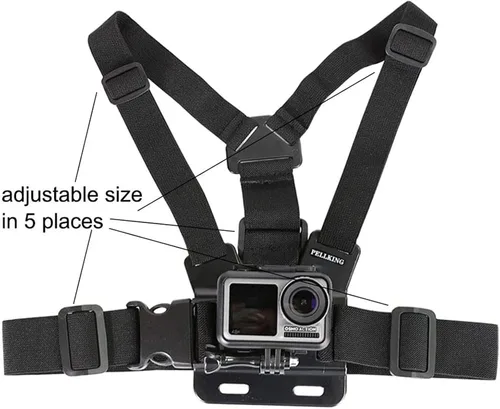 Vista 9 de PellKing Mobile Phone Chest Mount Harness Strap Holder Cell Phone Clip Action Camera POV for Samsung iPhone Plus etc