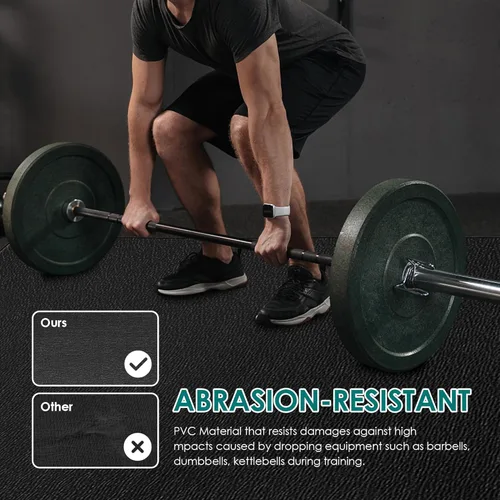 Vista 5 de Large Exercise Mat, 8' x 6'/8' x 4'/6' x 4' Extra Durable Workout Mats for Home Gym Flooring, High-Density Gym Mats Cardio Mat for Jump Rope, MMA