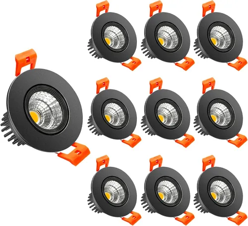 Vista 13 de LightingWill Downlight LED regulable de 2 pulgadas, luz de techo empotrable COB de 3 W, blanco ultra cálido 2700 K, CRI80, equivalente a bombillas