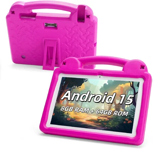 Tablet para niños de 10 pulgadas, tableta Android para niños con 8 GB de RAM 64 GB de ROM, 1 TB expandible, Octa-Core, 5G WiFi 6, control parental