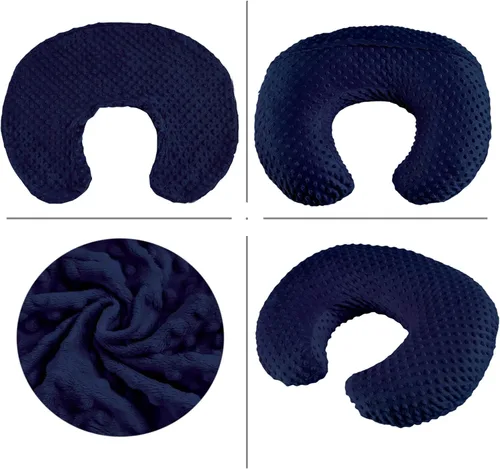 Vista 11 de Almohada de lactancia para biberón y lactancia materna, elementos esenciales de lactancia de comodidad ergonómica para mamá y bebé, almohada