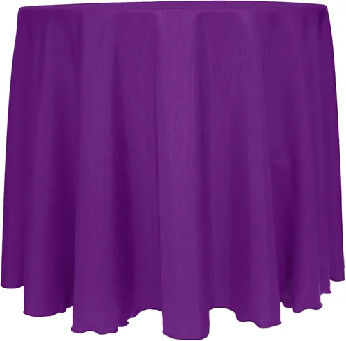 Vista 65 de Ultimate Textile Mantel redondo reversible Shantung Satin Majestic de 114 pulgadas, color verde cazador