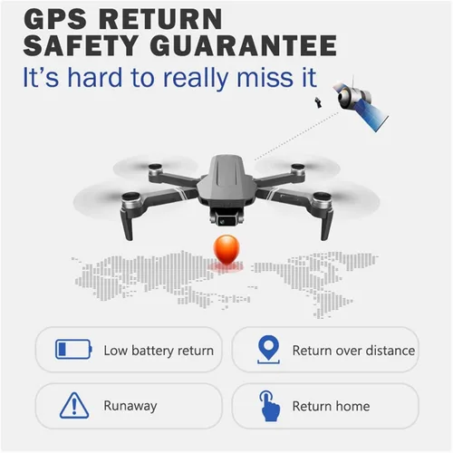 Vista 7 de Drone GPS Drone con 5G WiFi FPV 2-Axis 4K Dual Camera Anti-Shake Gimbal 6,561.7 ft transmisión de imagen sin escobillas profesional RC una tecla