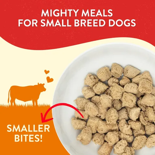 Vista 2 de Stella & Chewy's - Alimento crudo liofilizado para perros de raza pequeña, receta de carne de res Itty Bitty, bolsa de 7 onzas (ternera)