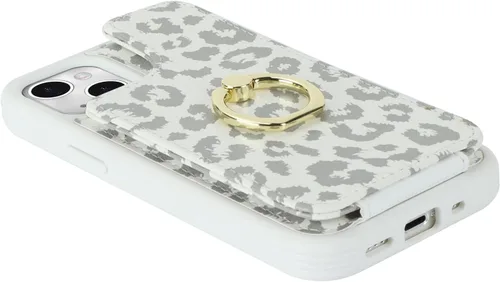 Vista 486 de Lipvina Funda para iPhone X/XS con Portador de Tarjetas, Portador de Tarjetas de Crédito, Soporte de Anillo con Atril, Funda Tipo Cartera Plegable
