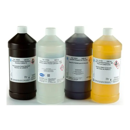 Hach Solución estándar de cloruro de potasio, salinidad 35.0 PPT, conductividad de 53.0 mS/cm, 500 mL, 2714349