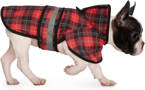 Vista 19 de HDE - Impermeable protector con capucha para perros y cachorros, tallas de la S a la XL (diseño de patos de goma, talla S)
