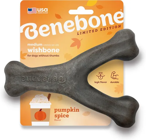 Vista 25 de Benebone Wishbone - Juguete masticable duradero para perros masticadores agresivos, cacahuete real, fabricado en Estados Unidos, pequeño