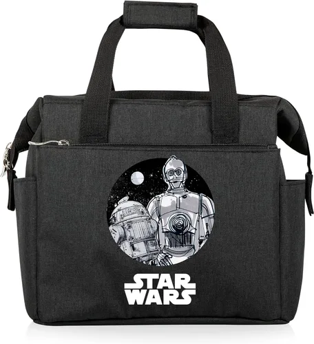 Vista 10 de PICNIC TIME Star Wars Mandalorian Grogu On The Go - Lonchera suave y enfriadora, bolsa de almuerzo aislada, (gris jaspeado)