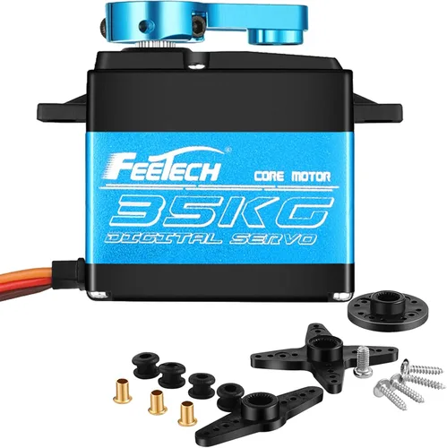 FEETECH Servomotor de 77.2 lbs 7.4 V de alto voltaje impermeable de alto par RC servo servo de metal completo servo digital, caja de aluminio,