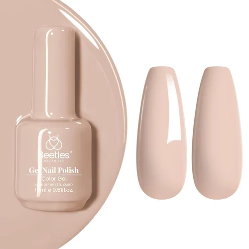 Vista 35 de Beetles - Esmalte de uñas de gel blanco perla, 0.5 onzas líquidas, color blanco perla, brillante, sirena, concha nacarada, esmalte de uñas de gel