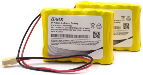 Paquete de 2 baterías Ni-CD de 6 V y 800 mAh compatibles con 705105, Emergi-Lite 0018701, 850.0054 850.0035, OSI OSA013AA CUSTOM-125 Dantona