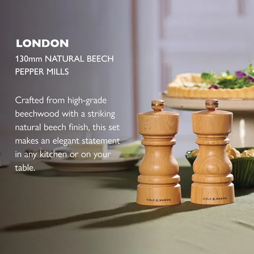 Vista 2 de Cole & Mason London - Molinillo de especias recargable, accesorio de cocina y hogar, molinillo de pimienta negra de mesa, molinillo de pimienta