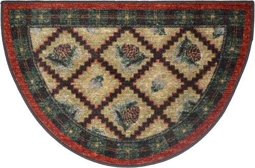 Cozy Cabin CC60410 - Alfombra decorativa de pino agradable, 19 x 31 pulgadas, cuña de 19 x 31 pulgadas, color verde