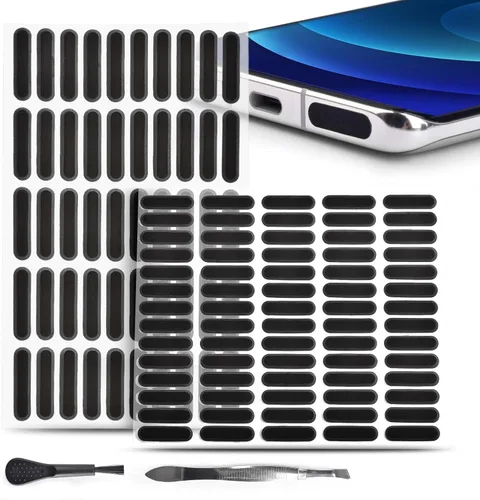 Vista 8 de Enchufe antipolvo USB C tipo C antipolvo cubierta USB C protector de puerto de carga tipo C con cepillo de limpieza para iPhone 15 Samsung