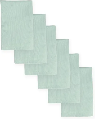 Vista 17 de Juego de servilletas de dos tonos, verde bosque, 100% algodón, tamaño de servilleta de 18 x 18 pulgadas, adecuado para comidas formales, comidas