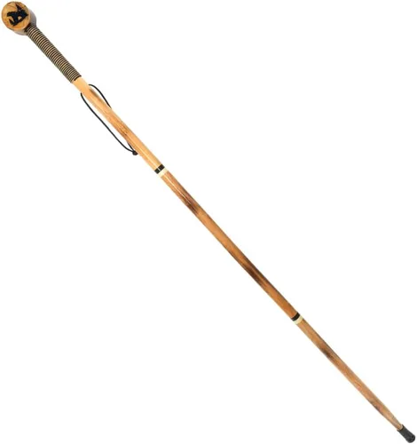 Vista 12 de SE 3 piezas de 55" bastón de madera de pino desmontable para caminar/senderismo con punta de metal, punta de goma reforzada y bolsa de viaje