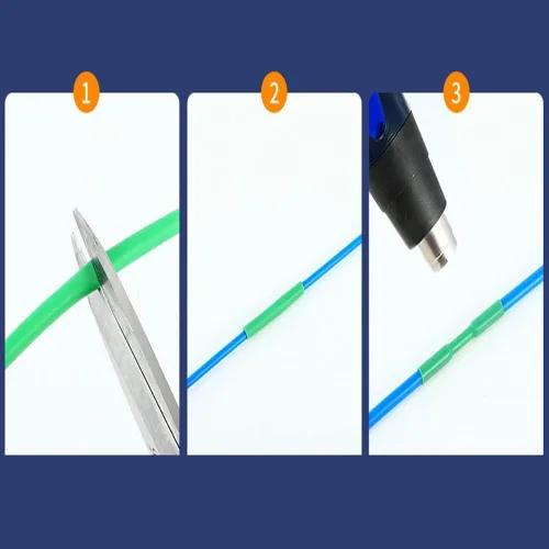 Vista 8 de Othmro 5Pcs PE Plastic Industrial Heat-Shrink Tubings, 3.28FT Length 0.04inch Inner Dia 2:1 Electrical Heat Shrink Wrap Cable Sleeve, Insulation