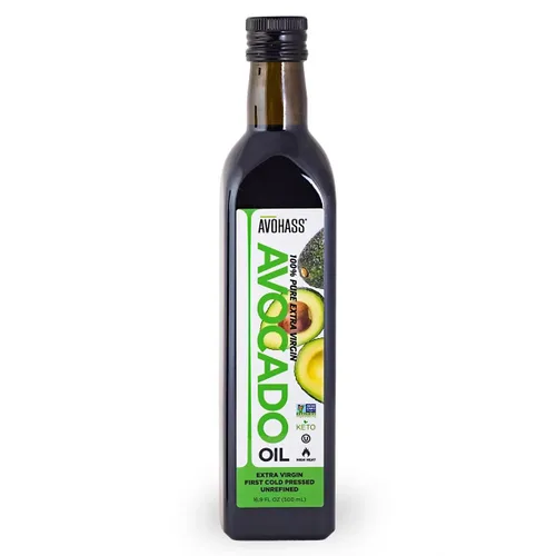 Avohass Aceite de aguacate sin refinar extra virgen mexicano prensado en frío 16.9 fl oz Botella
