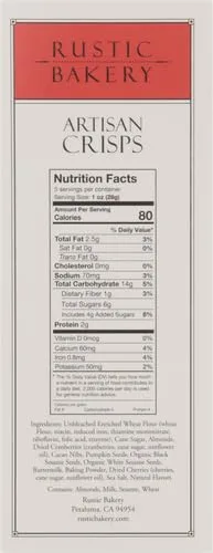 Vista 13 de RUSTIC BAKERY Tarta de cereza, punta de cacao y patatas fritas de almendras, 5 onzas