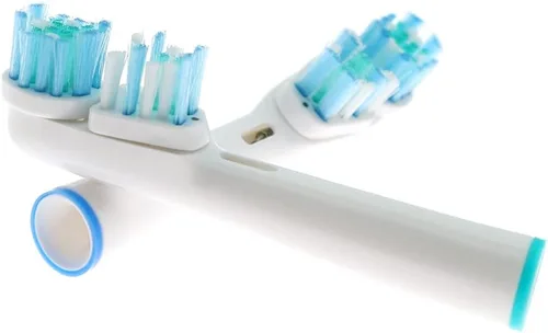 Vista 5 de Cabezales de cepillo de repuesto compatibles con Oral B, diseño de doble limpieza, cabezales de cepillo de doble limpieza, compatibles con cepillo