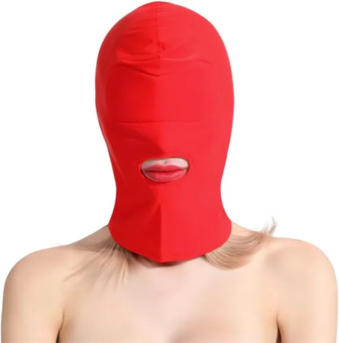Vista 7 de ITODA Pasamontañas de cobertura completa para la cabeza sexual, máscara elástica de elastano, boca abierta, cosplay, Halloween