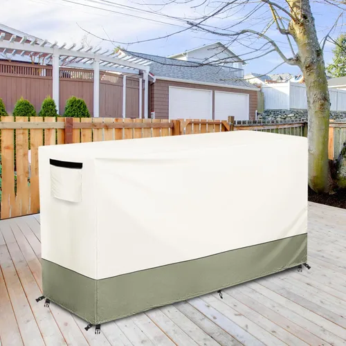 Vista 8 de Juego de 3 piezas de fundas para sillas de patio Adirondack, funda de muebles de patio impermeable de 600D resistente, incluye 2 fundas para sillas