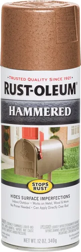 Vista 28 de Rust-Oleum 7215830 – Pintura en aerosol con efecto martillado para prevención del óxido, 12 oz (340 g), color negro