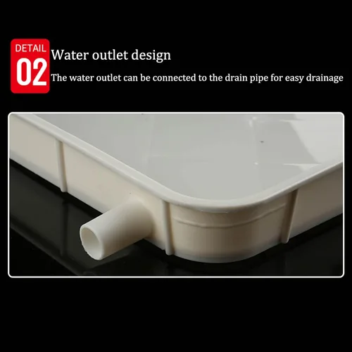 Vista 5 de Bandeja de drenaje de condensado de plástico para aire acondicionado, unidad de aire acondicionado para exteriores, colector de agua condensada