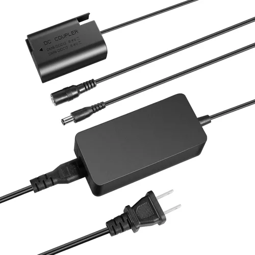 Vista 11 de NEEWER Batería ficticia de repuesto para LP-E6 LP-E6N LP-E6NH con acoplador DC y adaptador de corriente AC compatible con Canon EOS R Ra R5 R5C R6