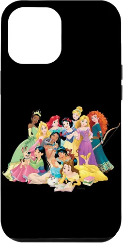 Vista 25 de Funda negra para iPhone 16 Disney Princess Group Photo