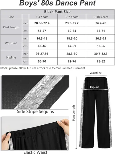 Vista 3 de AOTHSO 8 piezas de disfraz de baile de los años 80 para niños, trajes de baile pop de los años 90 con gafas, sombrero, guantes, micrófono