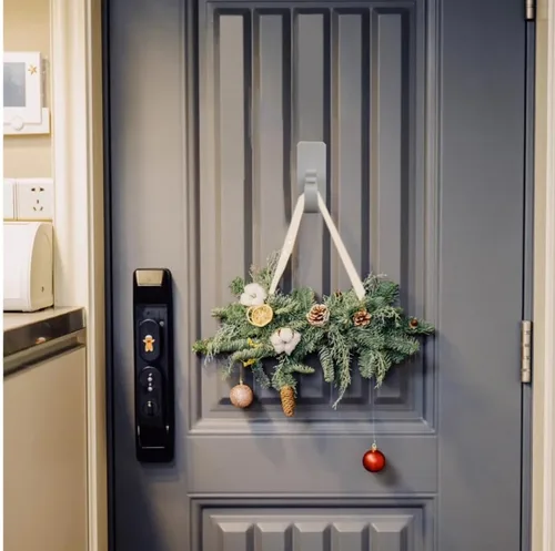 Vista 6 de Ganchos adhesivos para cadena de luces al aire libre, clip de cable para luces de Navidad al aire libre, clip de luces adhesivas para colgar valla